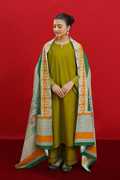 Embroidery Lawn 3 Pcs D-49
