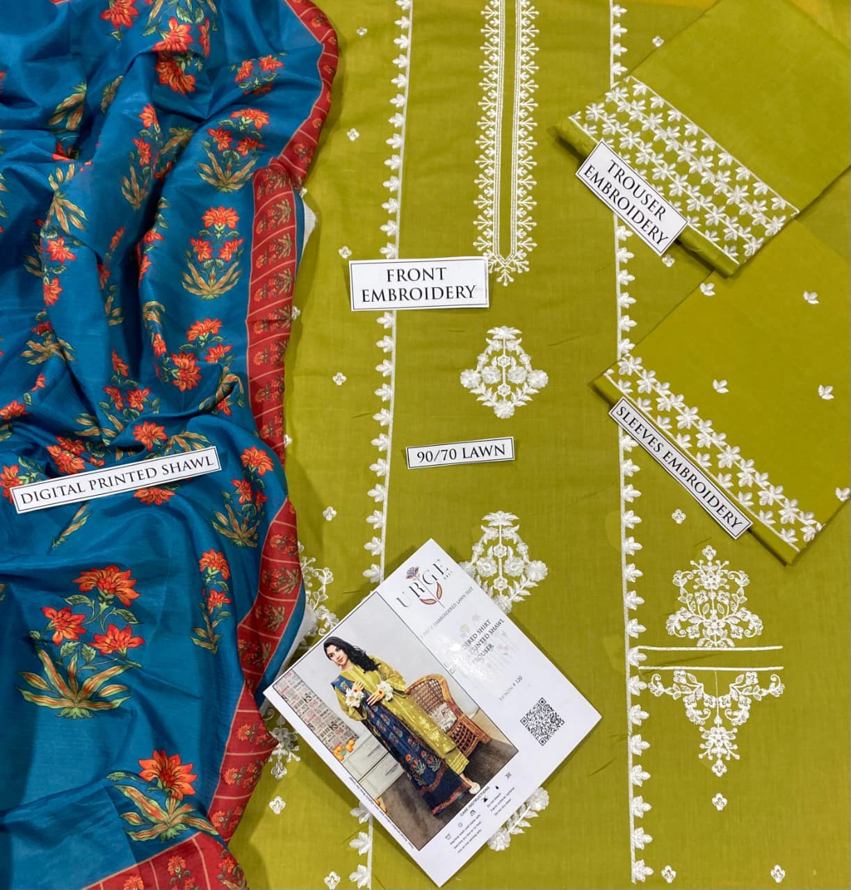 Embroidery Lawn 3 Pcs D-53