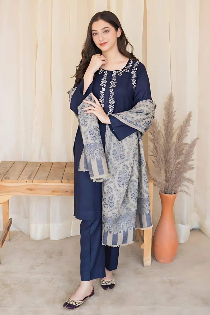 Embroidery Lawn 3 Pcs D-56