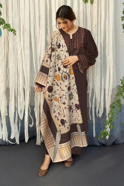 Embroidery Lawn 3 Pcs D-58