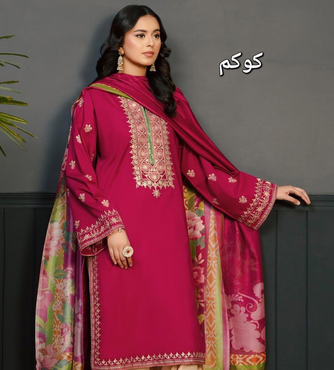 Embroidery Lawn 3 Pcs D-60
