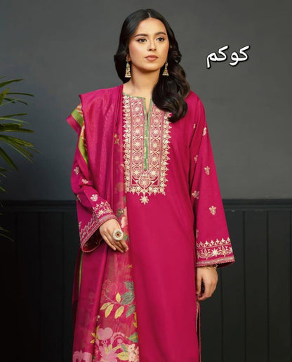 Embroidery Lawn 3 Pcs D-60