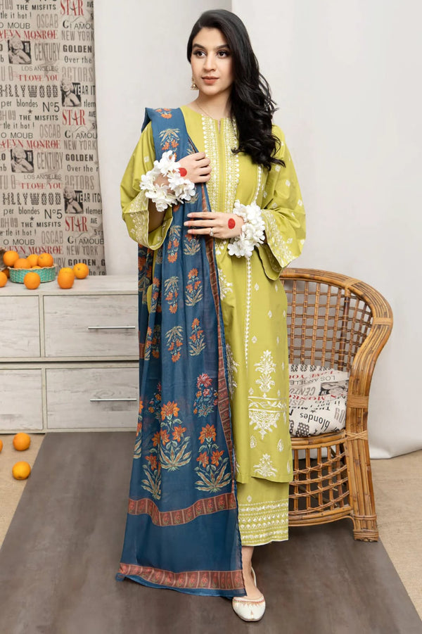 Embroidery Lawn 3 Pcs D-63