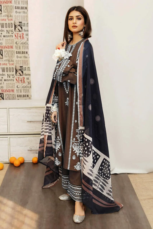 Embroidery Lawn 3 Pcs D-4