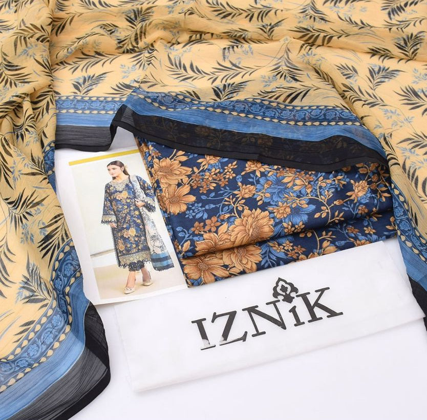 Printed Shiffon Dupatta 3 Pcs D-1