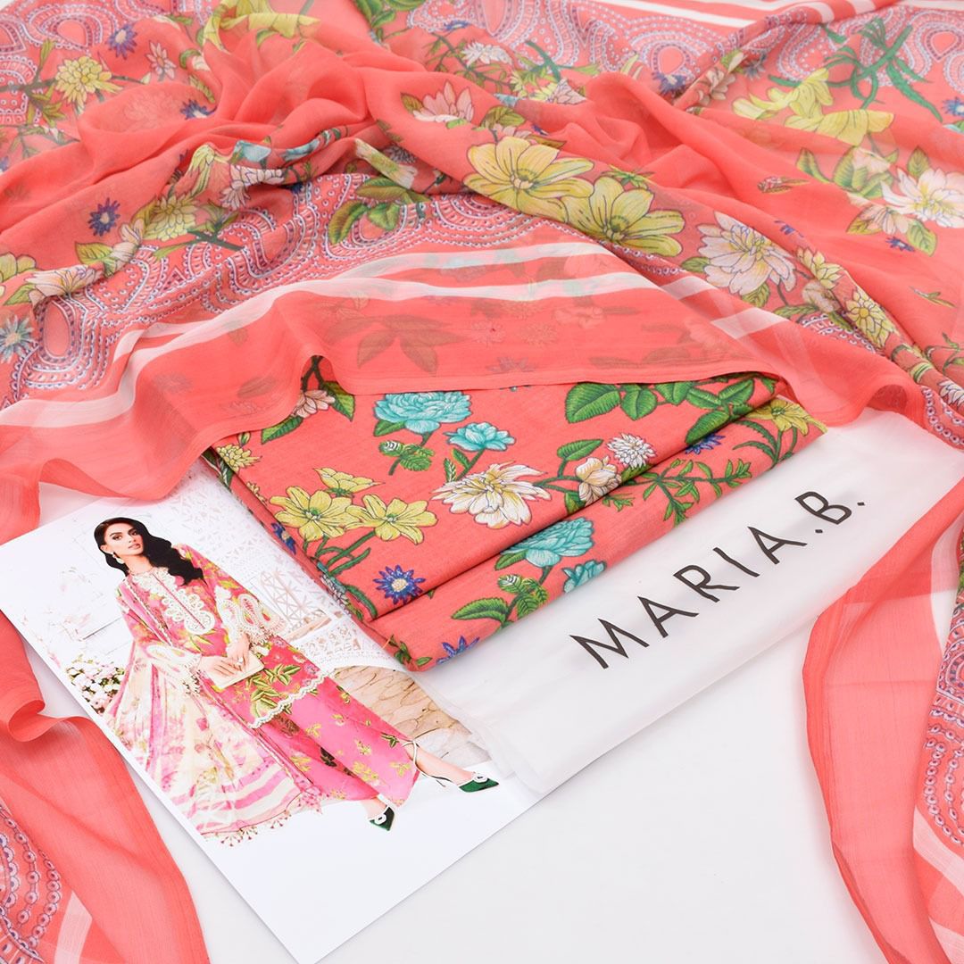 Printed Shiffon Dupatta 3 Pcs D-42