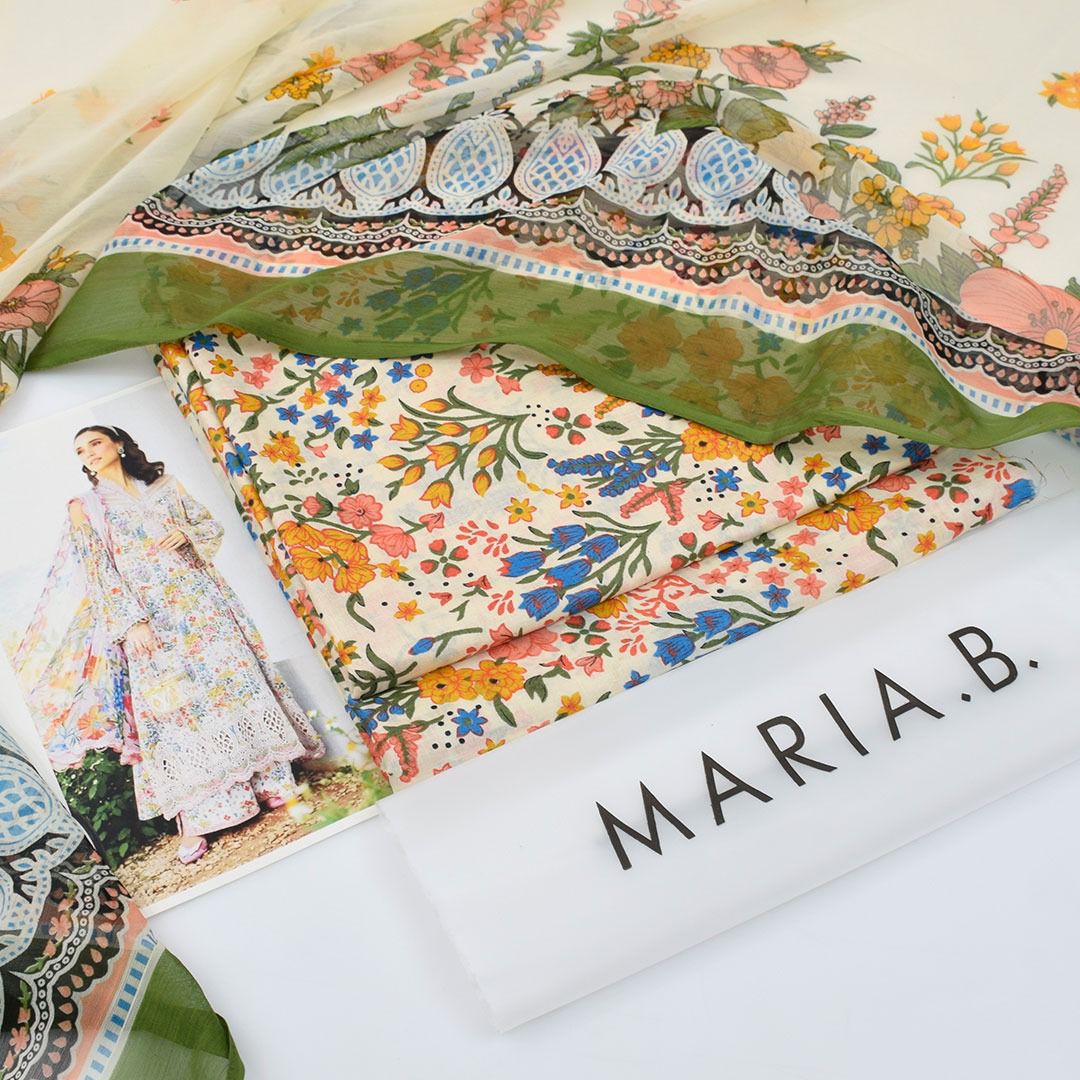Printed Shiffon Dupatta 3 Pcs D-50