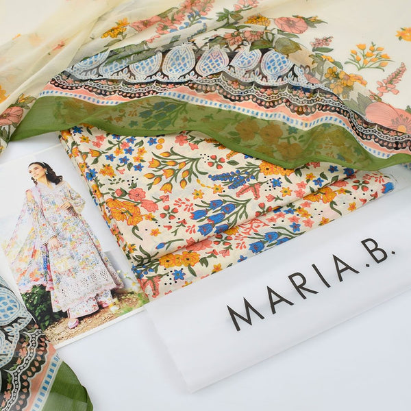 Printed Shiffon Dupatta 3 Pcs D-50