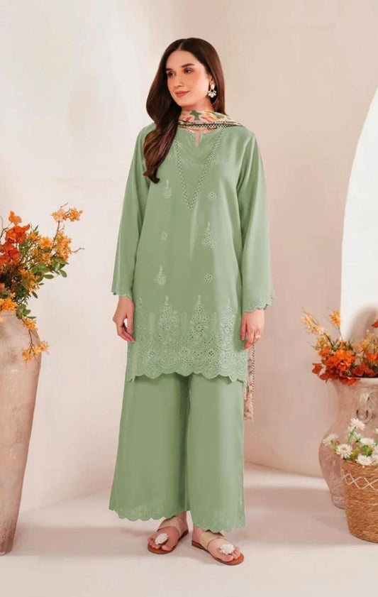 ChickenKari Print Dupatta 3Pcs Lawn D-3