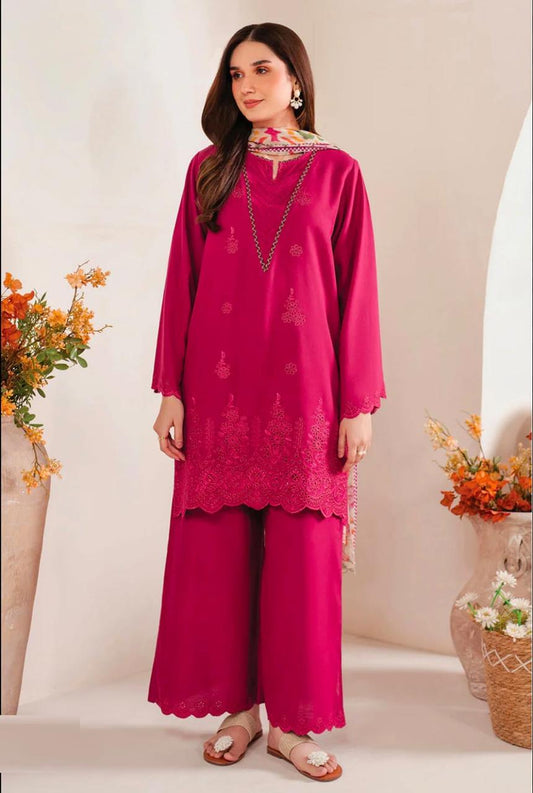 ChickenKari Print Dupatta 3Pcs Lawn D-1