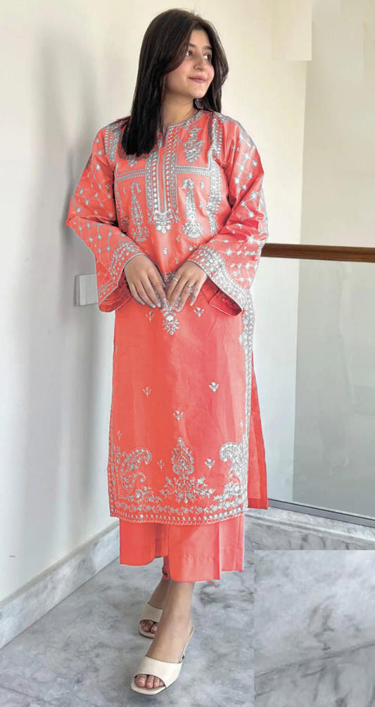Embroidered Lawn 2Pcs D-28
