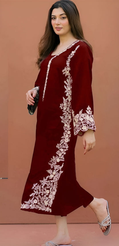 Embroidered Dhanak 2 Piece D-16