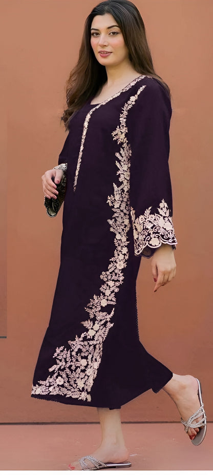 Embroidered Dhanak 2 Piece D-17