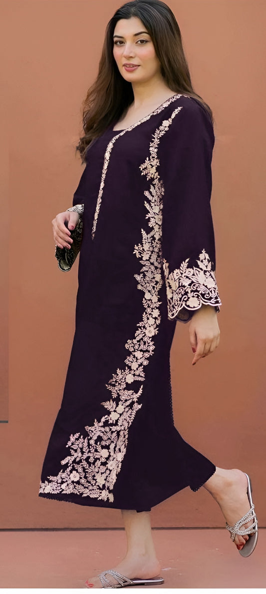 Embroidered Dhanak 2 Piece D-17