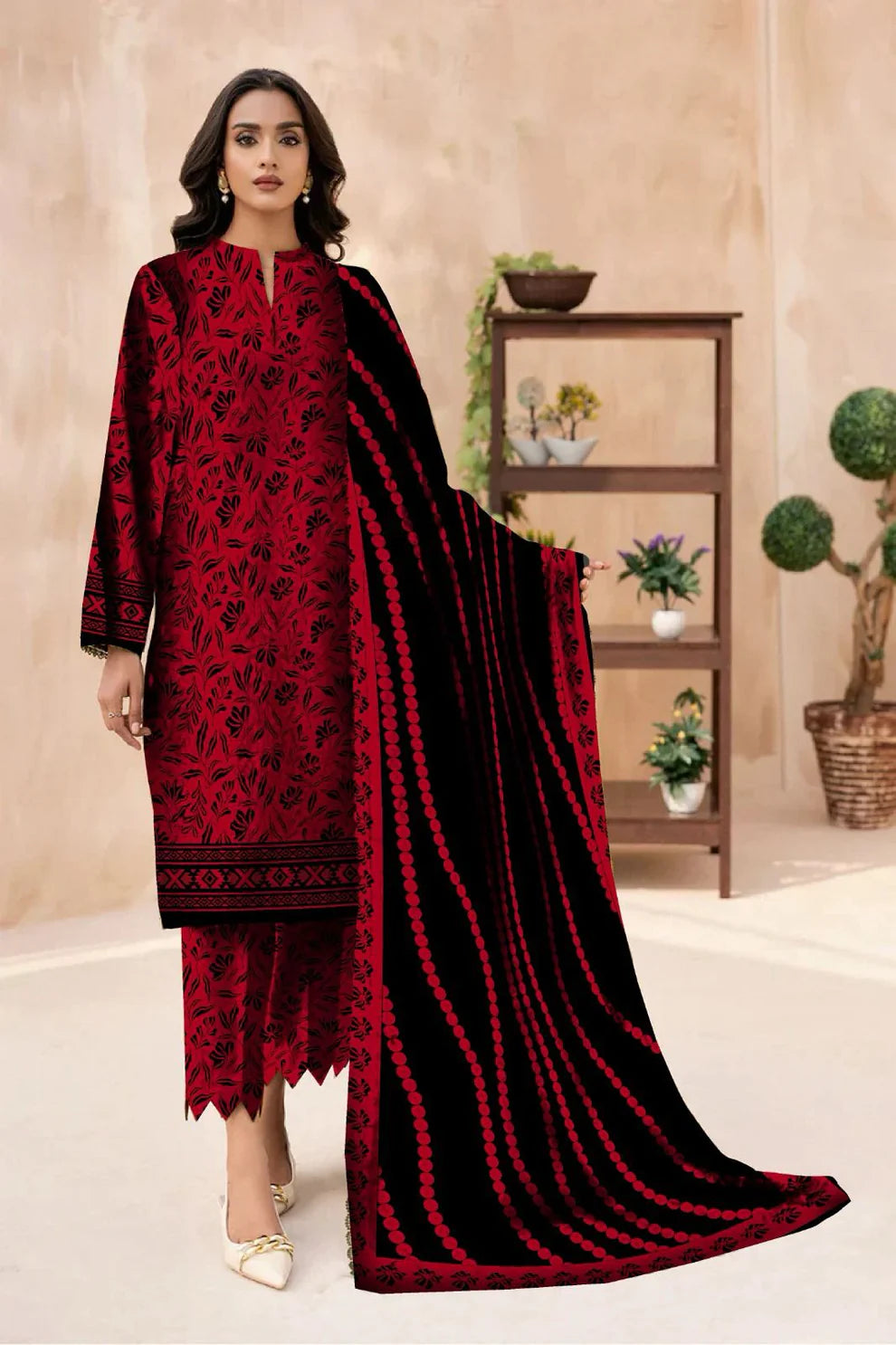 Nishat Digital Printed Dhanak 3-Piece Un-Stiched