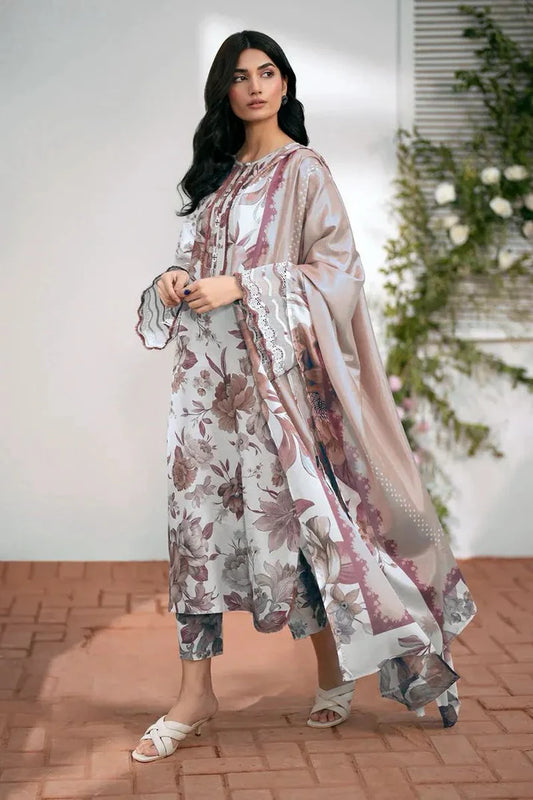 Baroque Digital Printed Dhanak 3-Piece Un-Stiched