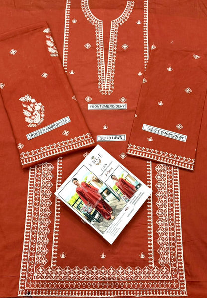 Embroidered Lawn 2Pcs D-4