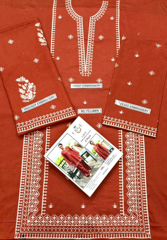 Embroidered Lawn 2Pcs D-4
