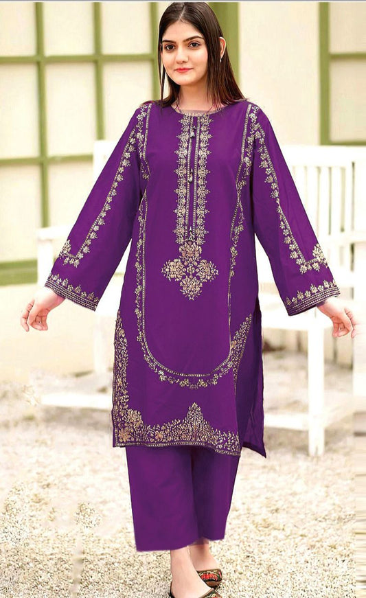 Embroidered Lawn 2Pcs D-12