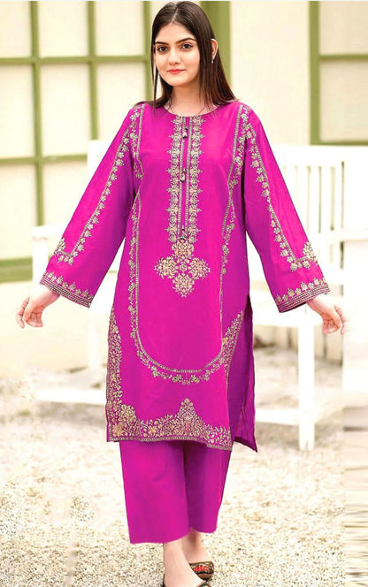 Embroidered Lawn 2Pcs D-16