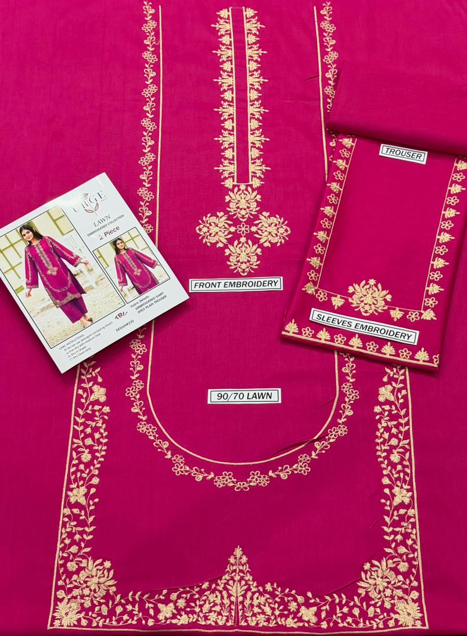 Embroidered Lawn 2Pcs D-16