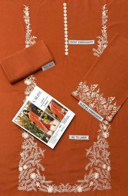 Embroidered Lawn 2Pcs D-43