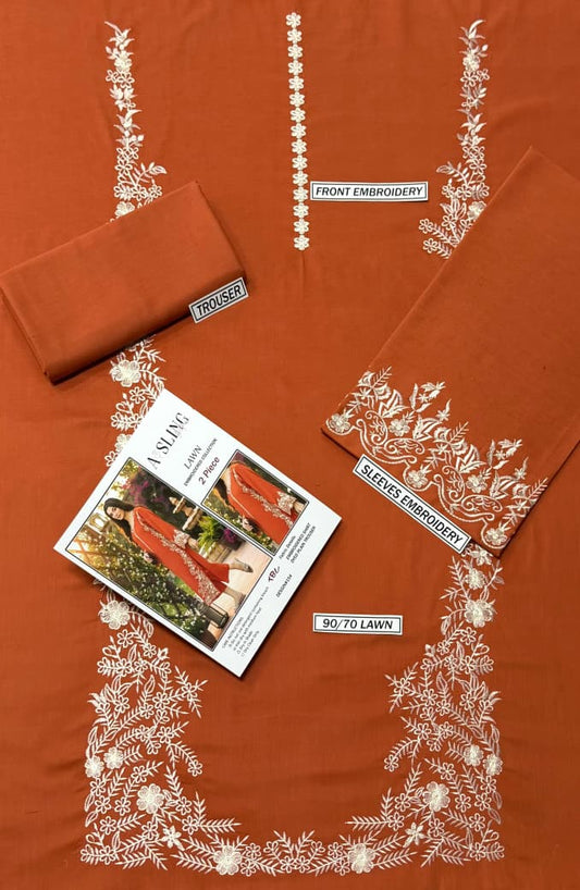 Embroidered Lawn 2Pcs D-43