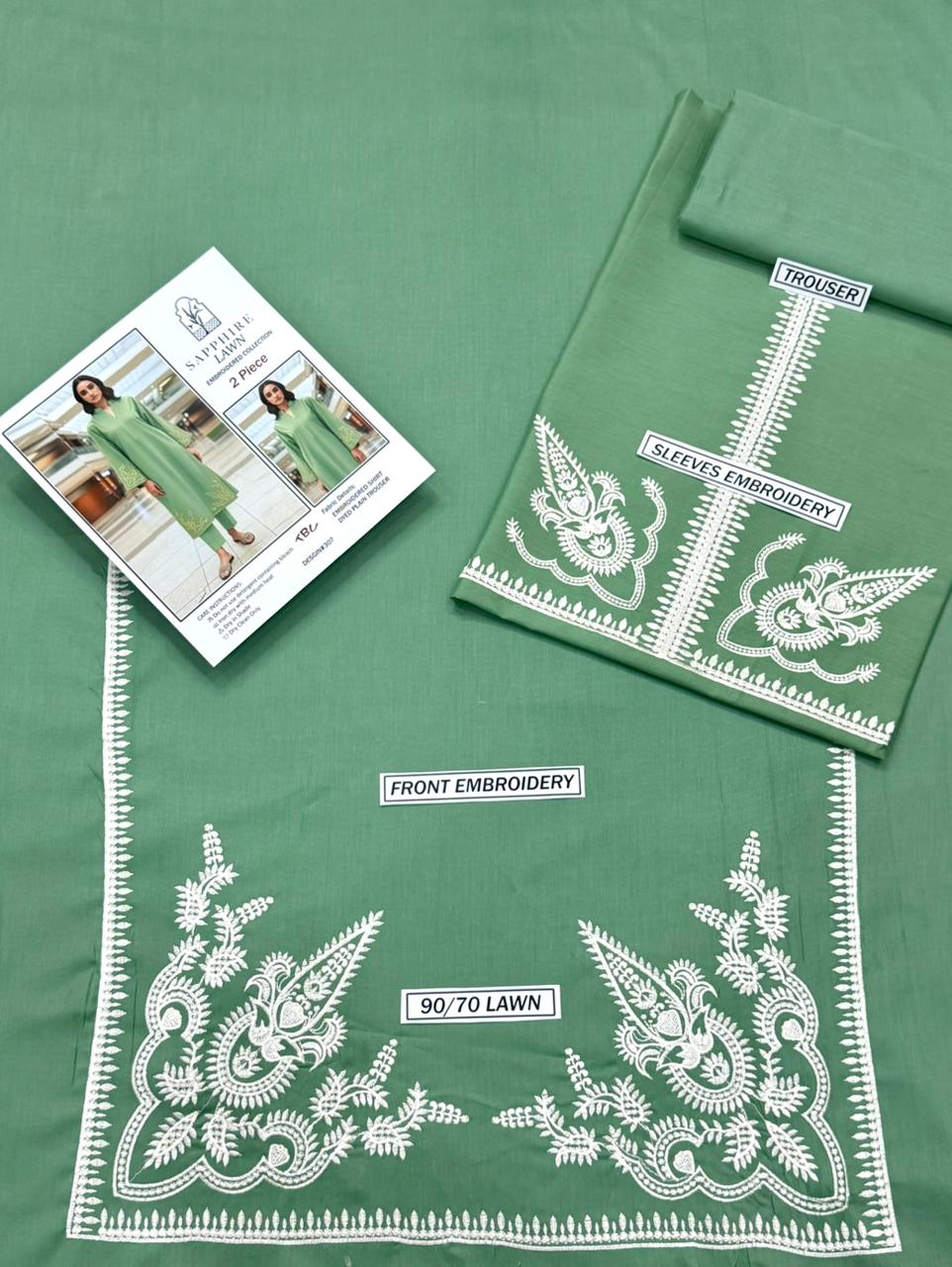 Embroidered Lawn 2Pcs D-48