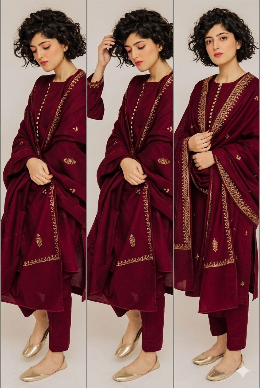Embroidery Lawn 3 Pcs D-19