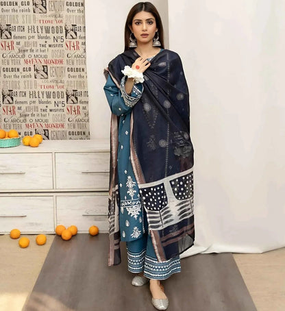 Embroidery Lawn 3 Pcs D-31