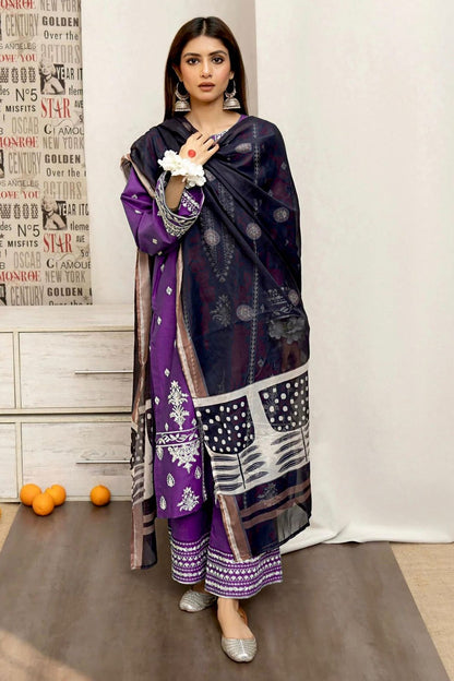 Embroidery Lawn 3 Pcs D-15