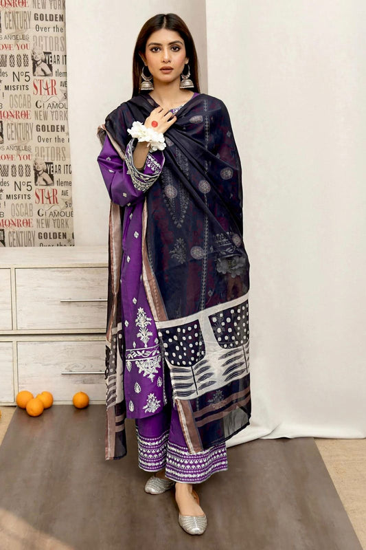 Embroidery Lawn 3 Pcs D-15