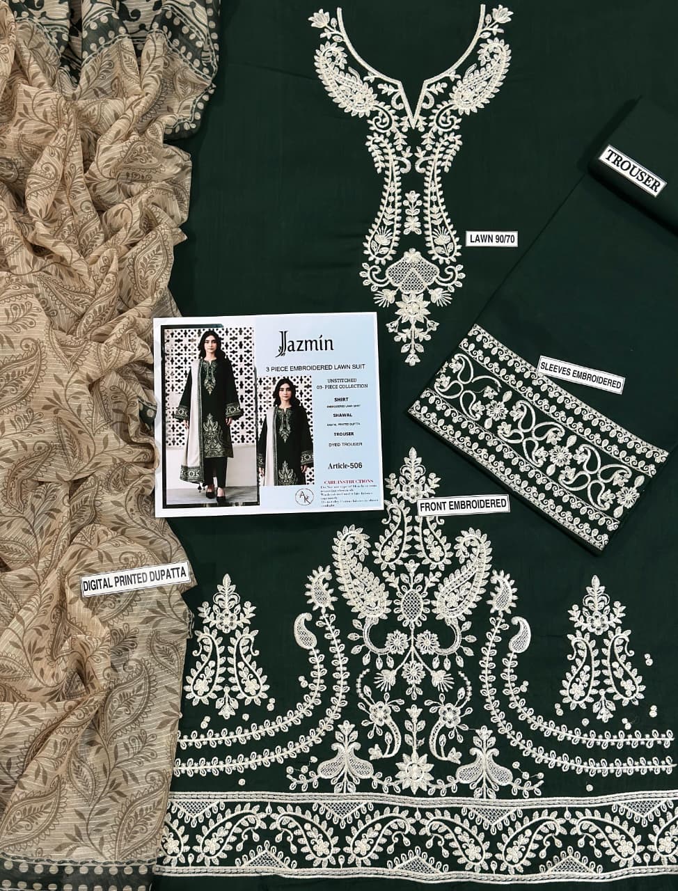 Embroidery Lawn 3 Pcs D-81