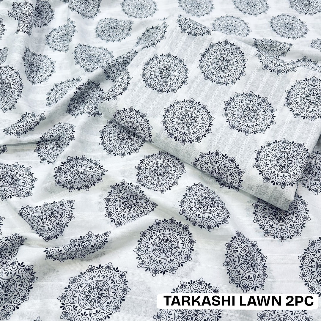 Tarkashi Printed Lawn 2PC D-10