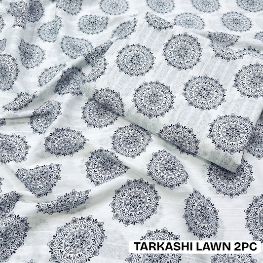Tarkashi Printed Lawn 2PC D-10