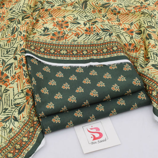 Bin Saeed Lawn 3-Piece - Printed Trouser