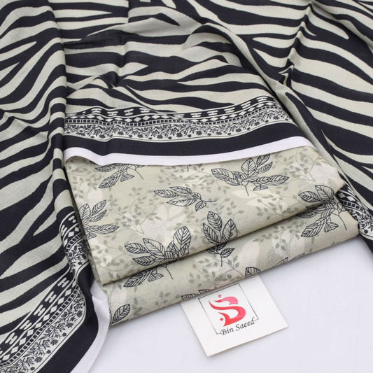 Bin Saeed Lawn 3-Piece - Printed Trouser