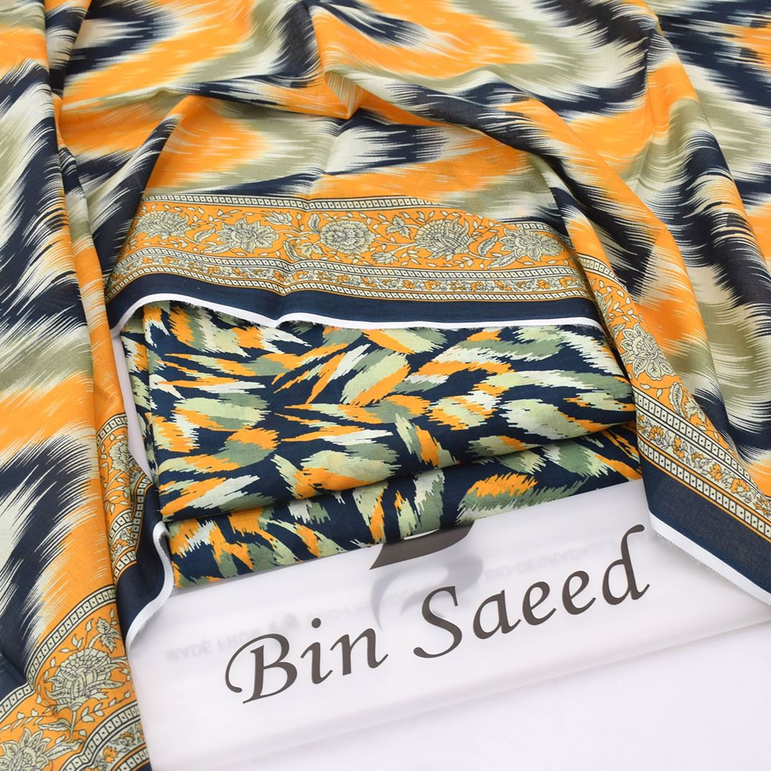 Bin Saeed Lawn 3-Piece - Printed Trouser