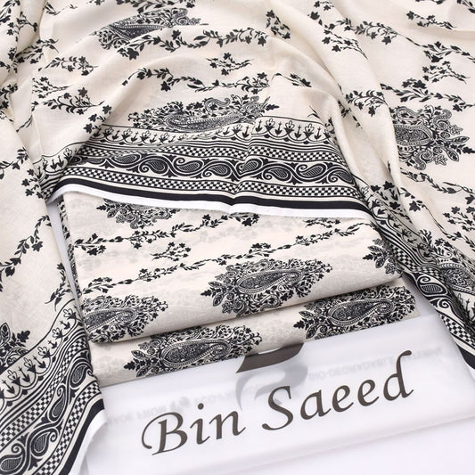 Bin Saeed Lawn 3-Piece - Printed Trouser