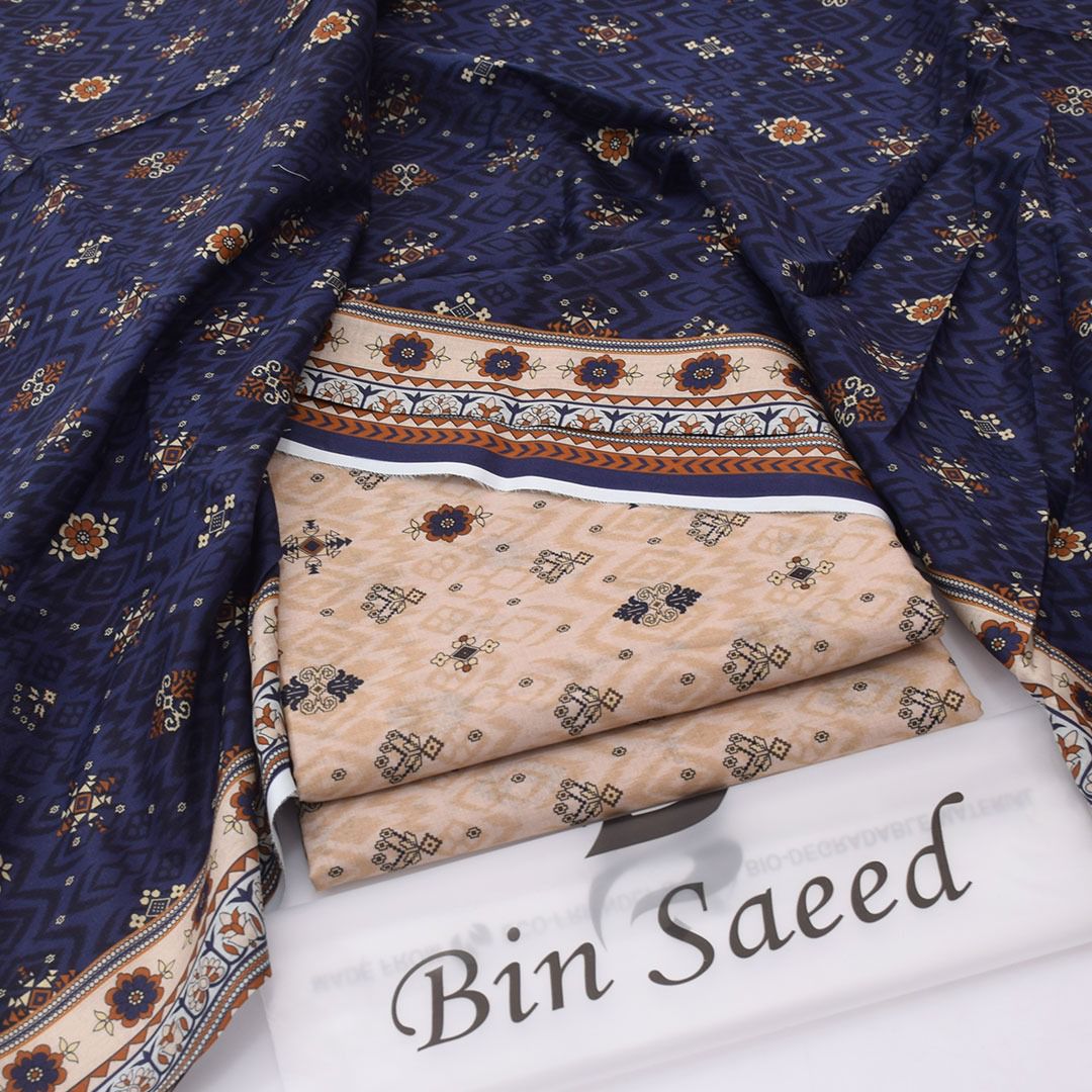 Bin Saeed Lawn 3-Piece - Printed Trouser