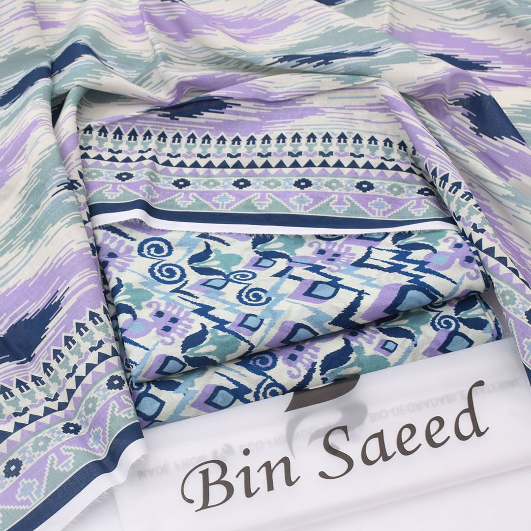 Bin Saeed Lawn 3-Piece - Printed Trouser