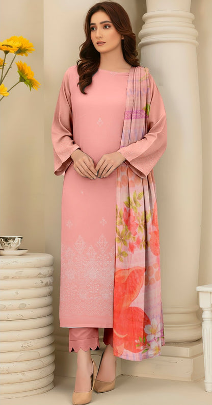 ChickenKari Print Dupatta 3Pcs Lawn D-13