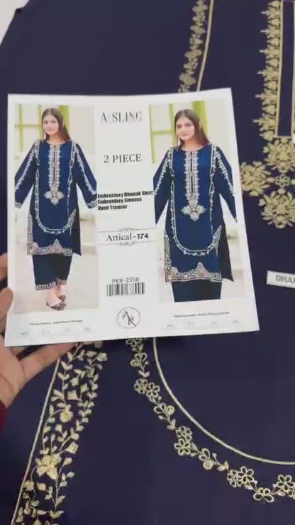 Embroidered Dhanak 2 Piece D-13