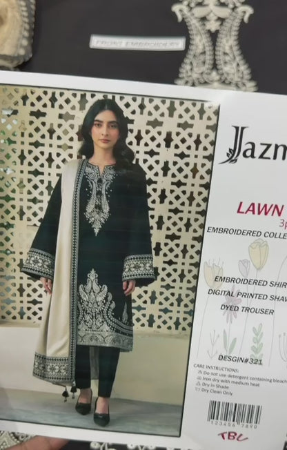 Embroidery Lawn 3 Pcs D-9