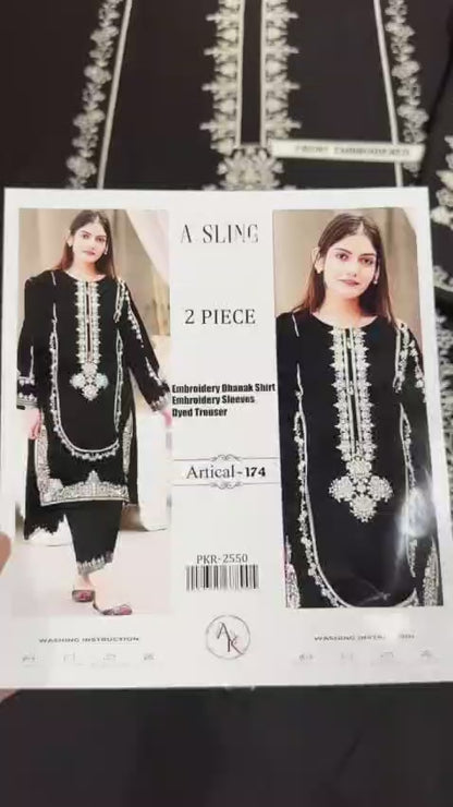 Embroidered Dhanak 2 Piece D-14