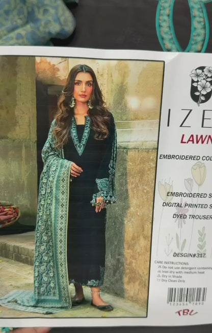 Embroidery Lawn 3 Pcs D-10