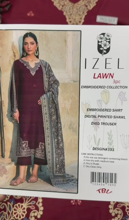 Embroidery Lawn 3 Pcs D-11