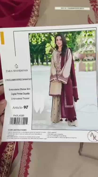 Embroidered Dhanak D-52