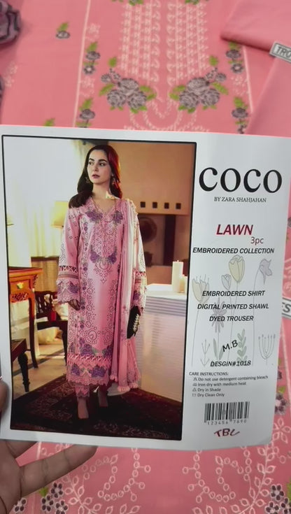 Embroidery Lawn 3 Pcs D-8